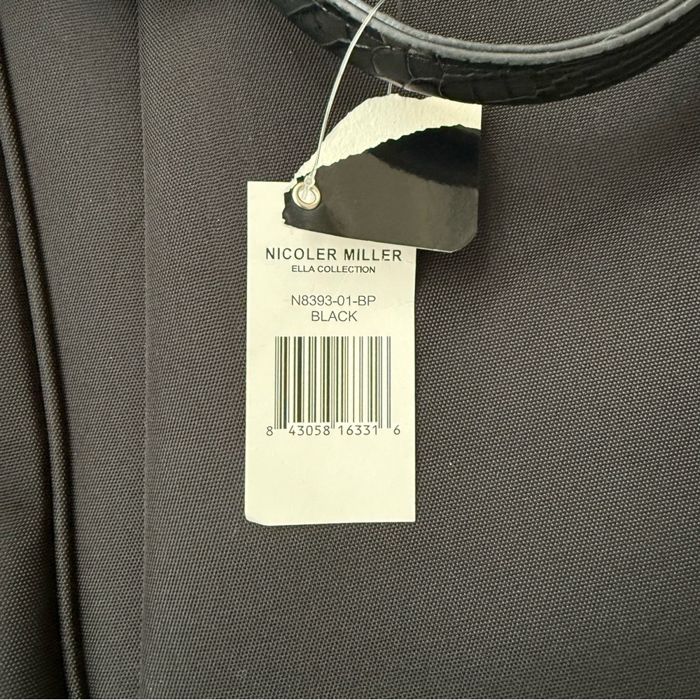 Nicole Miller Large Travel Laptop Backpack Bag Black - Picture 8 of 9